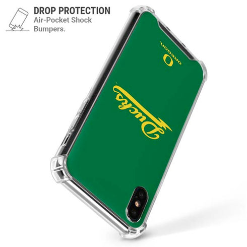 University of Oregon Ducks Logo and Wings iPhone XS Max Clear Case